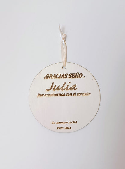 Placa Profe Personalizada.