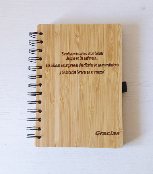 Libreta Bambu  Personalizada